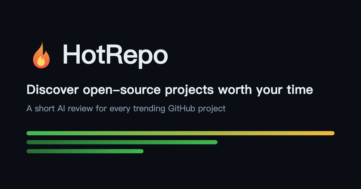 HotRepo: trending GitHub projects with AI reviews